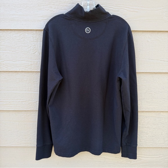 Foreign Rider Co Canada Black 1/4 Zip Sweatshirt Men Size 2 44” Chest Pullover - Picture 4 of 11